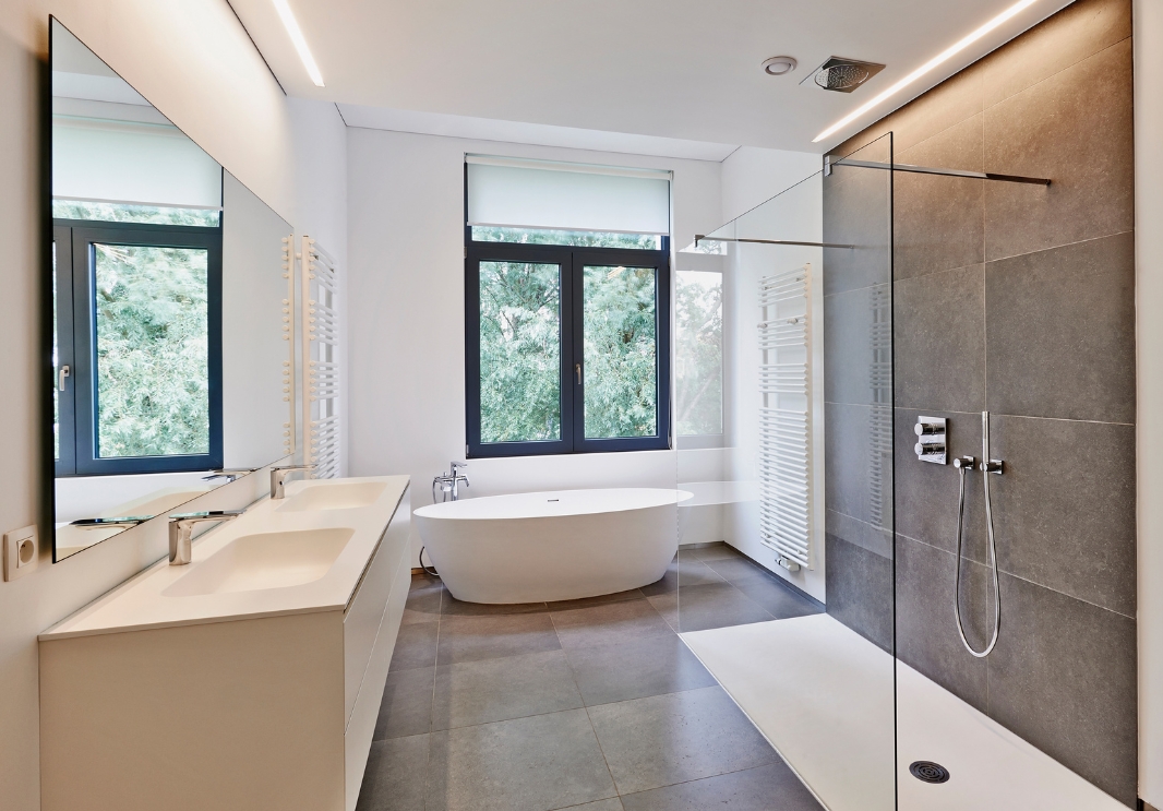 After: Stunning modern bathroom renovation in Portland home